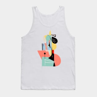 Picasso Style Cat and Dock Tank Top